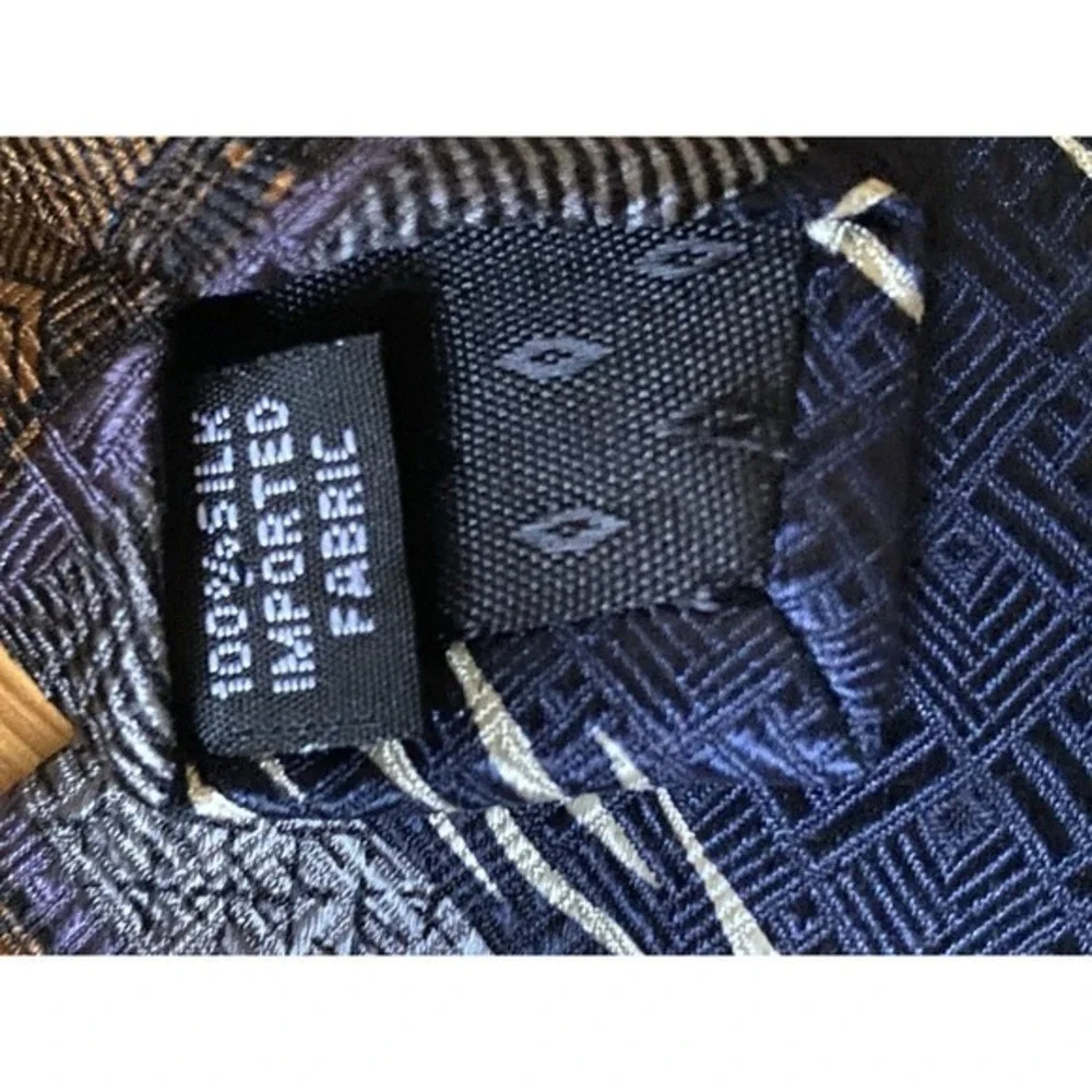 Chez Roffe New York Silk Tie‎ Blue Brown 3647